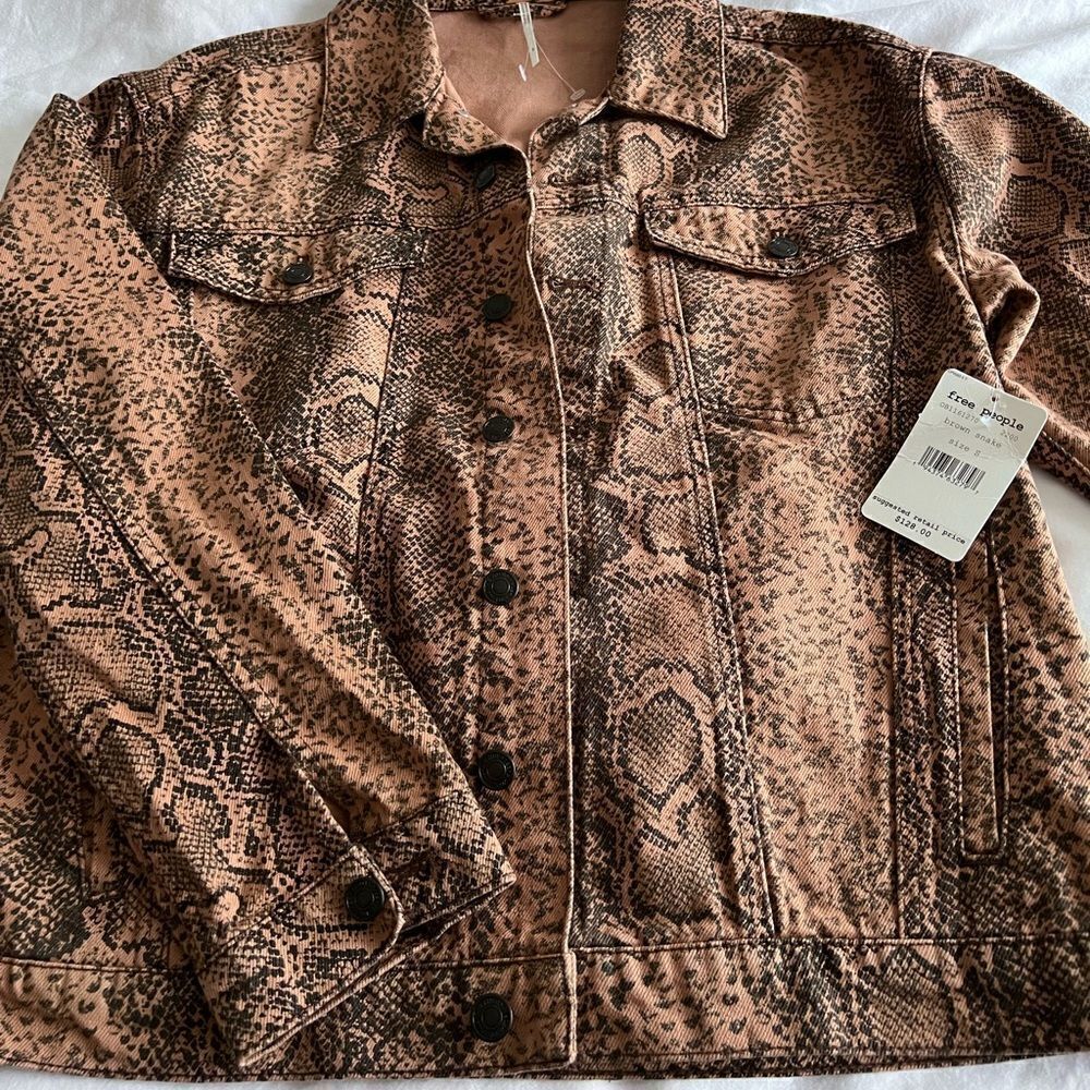 Free People snake print Jacket